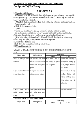 Ngữ văn 12 - Bài viết số 3